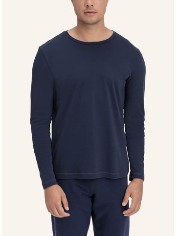 Hessnatur Langarm-Schlafshirt in dunkelblau
