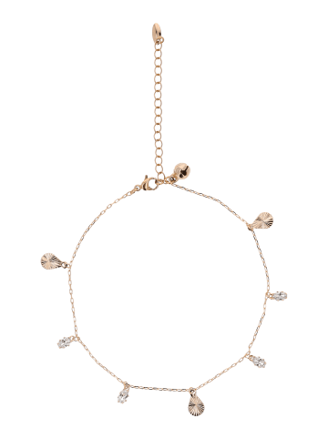 gaya Women Anklet in Rose Gold White