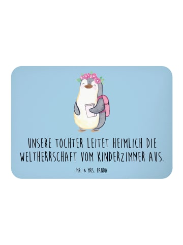 Mr. & Mrs. Panda Kühlschrankmagnet Tochter Weltherrschaft mit Sp... in Blau Pastell
