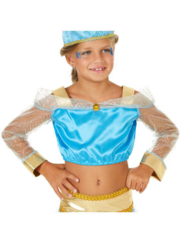 tectake Prinzessin/Edelfrau, in blau, Schöne Haremshose, Bauchfreies Oberteil