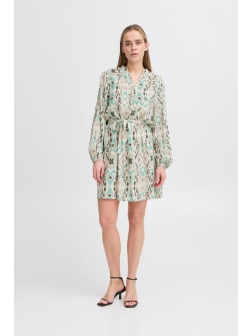 ICHI IHVERA DR36 loose fit in Beryl Green Ikat aop