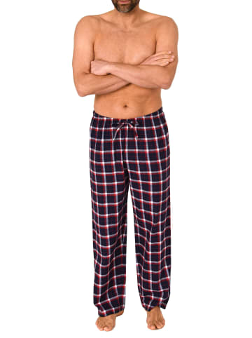 NORMANN Flanell Schlafanzug Pyjama Hose Karo - 76575 in rot