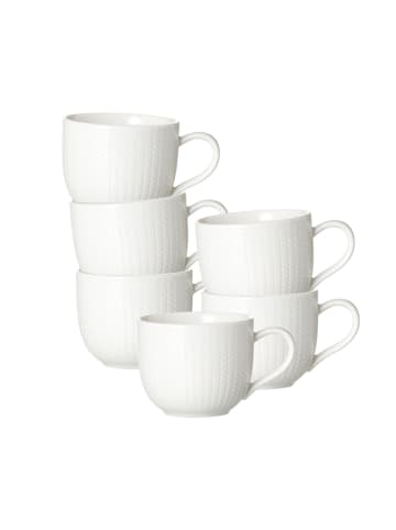 Ritzenhoff & Breker 6er Set Kaffeetassen Saphir in Weiß 220 ml