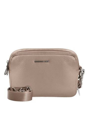 Mandarina Duck Mellow Leather - Umhängetasche 20 cm (dress blue) in warm taupe