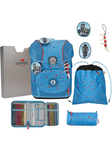 DerDieDas derdiedas Schulranzen Set 5-tlg. ErgoFlex Tiny Superflash Blue Ice in blau