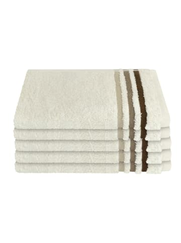 Schiesser Gästetuch Skyline Color im 5er Set in Creme