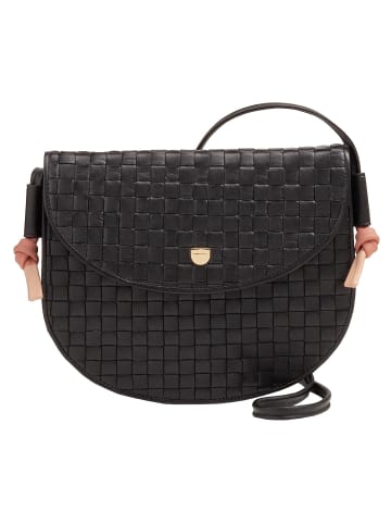DuDu Skye Umhängetasche Leder 21 cm in black rose