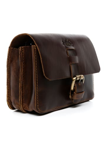 SID & VAIN Leder-Umhängetasche HEATHROW Hüfttasche Umhängetasche Hip-Bag echt Leder in braun