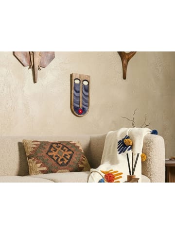 Beliani Wandobjekt JIMETA in Blau/Braun/Rot - (W) 20 x (H) 40 x (L) 2 cm