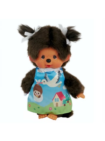 Monchhichi Mädchen im Storchenkleid | 20 cm | Monchhichi Puppe | Fashion Dress