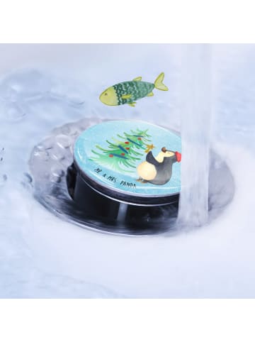 Mr. & Mrs. Panda Waschbecken Abfluss Pinguin Weihnachtsbaum ohne... in Eisblau