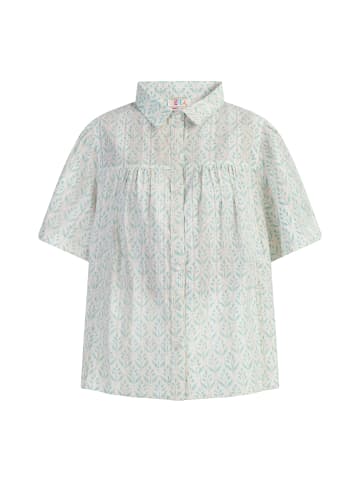 IZIA Damen Kurzarm Bluse in Türkis