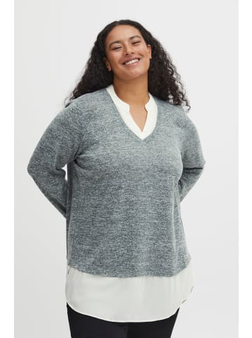 Fransa Strickpullover FPREXAN PU 1 20611407  Modischer 2-in-1-Pullover in Grün