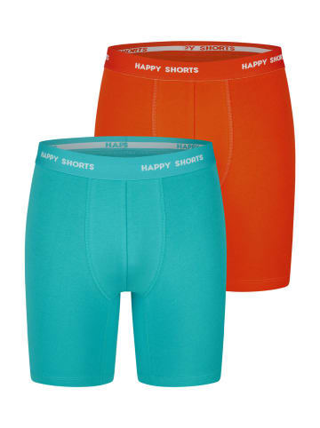 Happy Shorts Retro Boxer Neon Long in neon green/orange