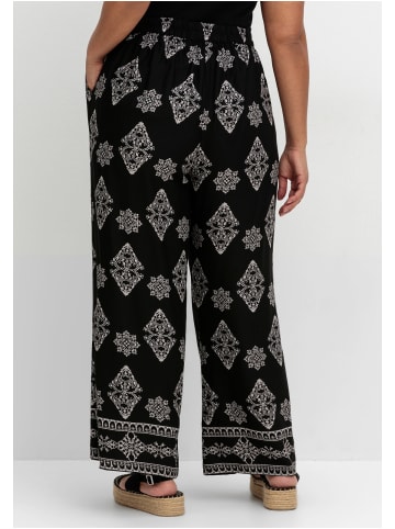 sheego by Joe Browns Schlupfhose in schwarz gemustert