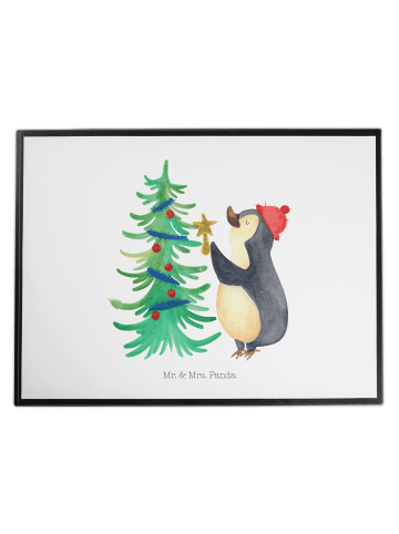 Mr. & Mrs. Panda tischpad Pinguin Weihnachtsbaum ohne Spruch in Weiß
