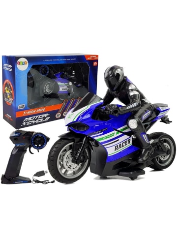 Wisam Sportmotorrad 2.4G Ferngesteuerter Racer Reichweite 35m Blau