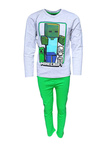 Minecraft Schlafanzug Minecraft Zombie Steve in Grau