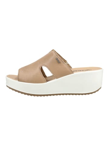 Igi&Co Pantoletten in Beige/Weiß