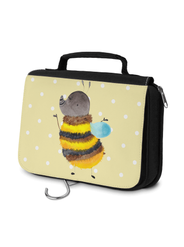 Mr. & Mrs. Panda Kosmetiktasche Hummel flauschig ohne Spruch in Gelb Pastell