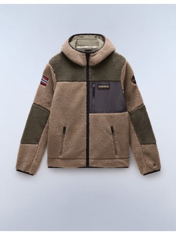 Napapijri Hoodie "Yupik Fzh 3" in Braun