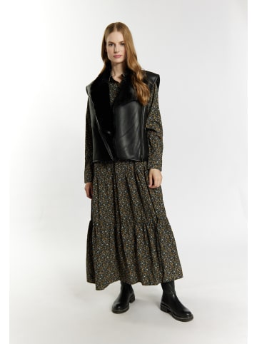 DreiMaster Vintage Damen Lederweste in Schwarz