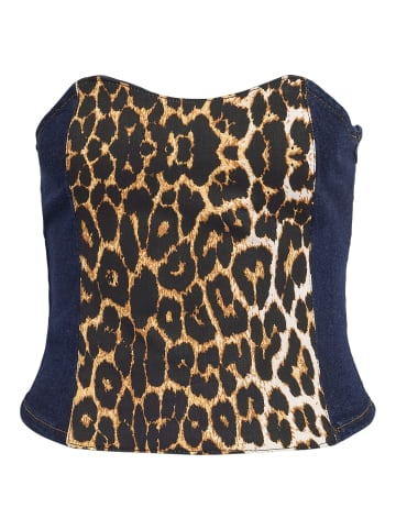 Noisy may Damen Corset Top Trapezausschnitt Extra Slim Fit in Dunkelblau