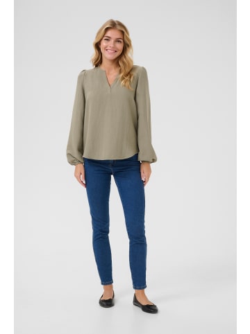 Kaffe Langarm-Bluse KAnita Regular fit in Vetiver CC