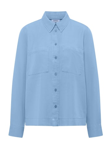Cecil Colored Denim Bluse in Cloud Blue
