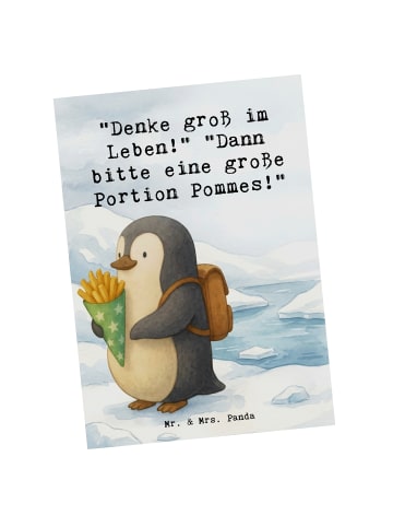 Mr. & Mrs. Panda Wanddeko Pinguin Pommestüte Design mit Spruch in Weiß