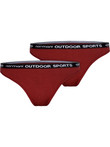 Normani Outdoor Sports 2er Pack Damen Merino Tanga „Dubbo“ in Rot