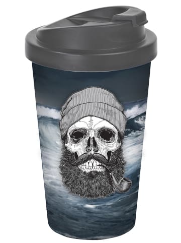 Geda Labels Coffee to go Becher Sailor Skull in Schwarz - 400 ml