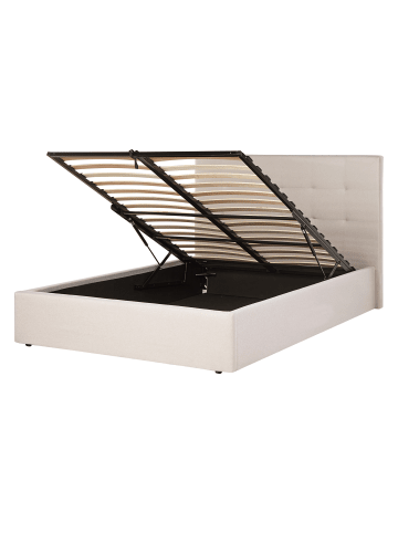 Beliani 2-tlg Doppelbett LORIENT in Beige