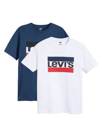 Levi´s T-Shirt 2er Pack in Weiß/Blau