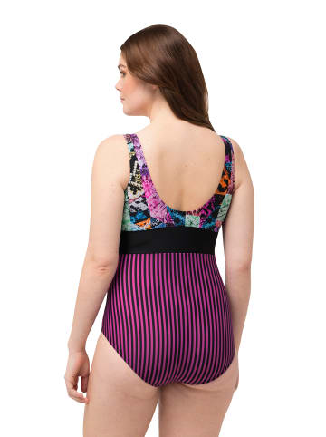 Ulla Popken Badeanzug in schwarz