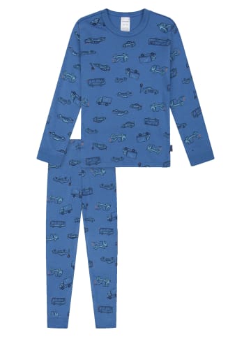 Schiesser Pyjama Boys World in Blau