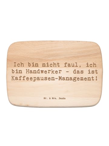 Mr. & Mrs. Panda Brotzeitbrett Spruch Handwerker Pausen mit Spruch in Transparent