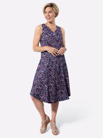 WITT WEIDEN Sommerkleid in marine-fuchsia-bedruckt