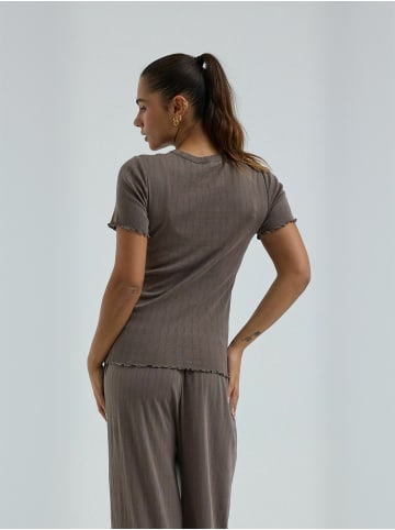 Seamless Basic T-Shirt Jacquard in Fungi