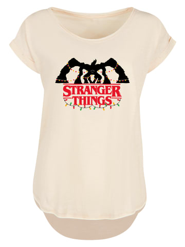 F4NT4STIC Long  T-Shirt Stranger Things Demogorgon Lights in Whitesand