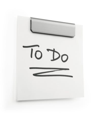 Durable Zettelhalter Durafix Clip selbstklebend 60x17mm silber Packung mit 5 Stück