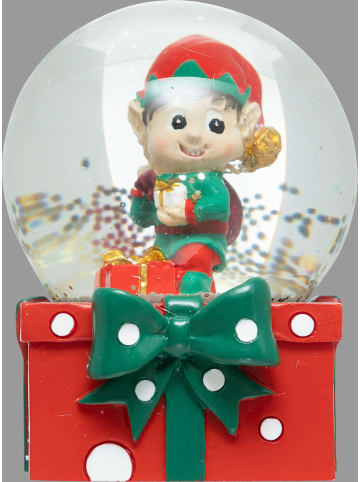 Atmosphera Créateur d'intérieur Schneekugel mit Elf in Mehrfarben, 6,5 cm