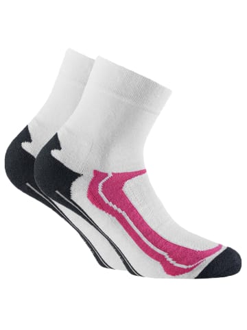 Rohner Socken 2er Pack in Weiß/Pink