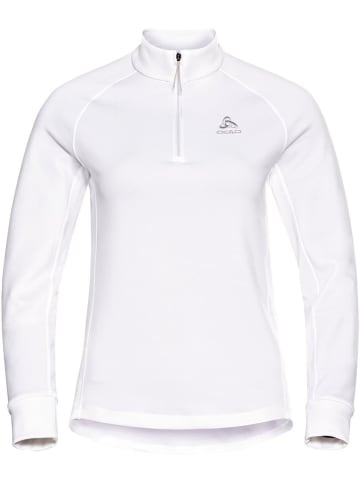 Odlo Longsleeve "Midlayer 1/2 Zip Berra" in Weiß