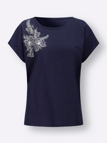 Sieh an! Kurzarm-Shirt in marine-ecru