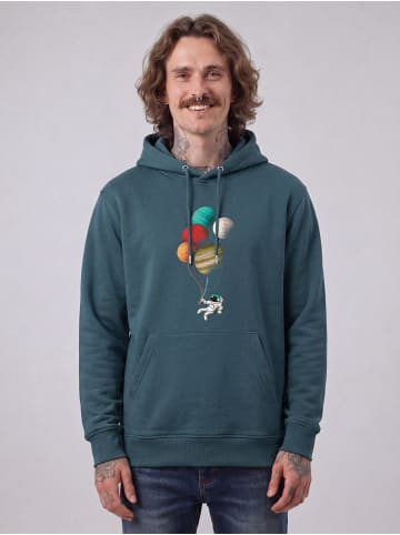 wat? Apparel Sweatshirt Balloon Spaceman in Petrol