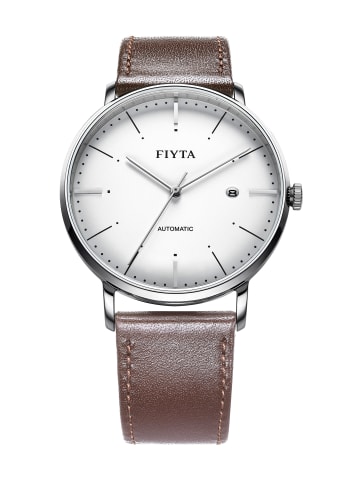 FIYTA Automatikuhr Classic in weiß / silber