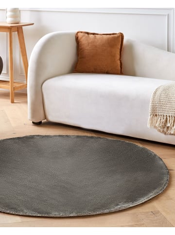 Beliani Kurzflor GESI II in Grau - (W) 140 x (H) 1 x (L) 140 cm