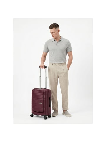 Redolz Essentials 17 2.0 4 Rollen Kabinentrolley 55 cm Laptopfach in burgundy