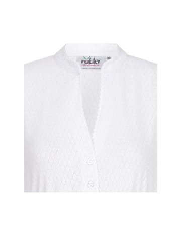 Nübler Dirndlbluse kurzarm Phia in Weiß